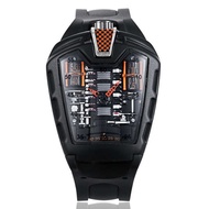 16-cylinder Bugatti Car Watch 1 to 1 Richard Same Brand Miller Silicone Quartz Watch Mens Sports