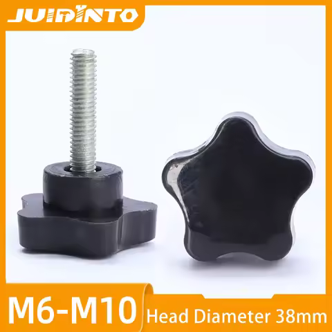JUIDINTO 1-2pcs Five Star Head Thumb Screw M6 M8 M10 Torx Hand Handle Thread Star Screws Clamping Kn