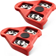 MARQUE Look Delta Compatible Cleats - 9 Degree Float Red Cleat Set for Peloton Indoor Cycling and Ou