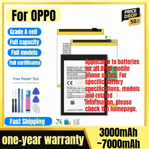 Battery for OPPO R1/R8006/R1C/R3/R7/R7s/R9/R9S/sk/S Plus/R11/11S/Plus/R15/R15X/RX17 Neo/R809/R819/R8