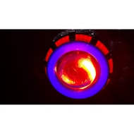 Led Projector Lamp Double Angle Eyes +DEVIL Eyes Motorcycle Variation Lamp