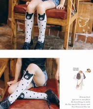 ( anak selutut random ) kaos kaki anak TK SD perempuan panjang selutut kaos kaki selutut motif lucu