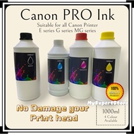 1 Litre (1000ml) Premium Pro Dye ink Refill Ink For all inkjet Canon Printer mp287 e410 E470 e510 G2
