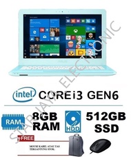promo!laptop asus x441u intel core i3-ram 8gb/512gb ssd free mouse/tas - celeron 4gb/128gb ssd