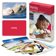 Verb Flash Cards Volume 2 | 40 Action Language Builder Picture Cards for Kids and Adults | ESL Teach