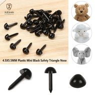 XUESHAN 100pcs/bag Safety Triangle Noses for Teddy Dog Plastic Black 4.5X5.5MM