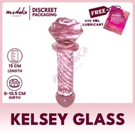 Midoko Seductive Pink Glass Rose Dildo Sex Toy Pink