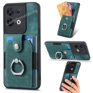 Magnet Casing For OPPO Reno 8 9 10 Reno10 Reno9 Reno8 4G 5G Reno8ProPlus 9ProPlus 2023 Cases Leather Phone Case Wallet Card Slot Ring Car Bracket Shockproof Protection Back Cover