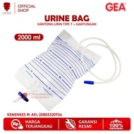 GANTUNGAN Urine Bag Urine Bag T Type + Hanger Bag Hanger 2000 ml GEA