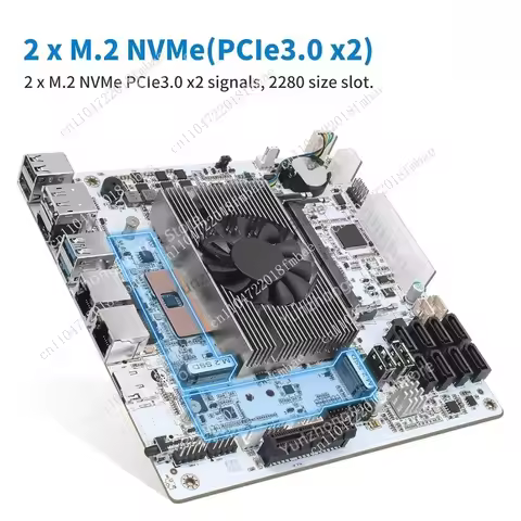 X Nvme Pcie3.0 , Dual 2.5gbe I226v Lan,Nas Motherboard 8 Bay Core I5 8265u 4c/8t, Mini Itx Pc Mainbo