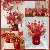 [CNY 2026]- DECORATIVE RED FLOWER POT CNY 2026 HT01