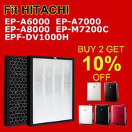 แผ่นกรอง Hitachi สำหรับ เครื่องฟอกอากาศ รุ่น EP-A6000 EP-A7000 และ EP-A8000 รหัสแผ่นกรอง HEPA EPF-DV1000H / EP-A6000-902