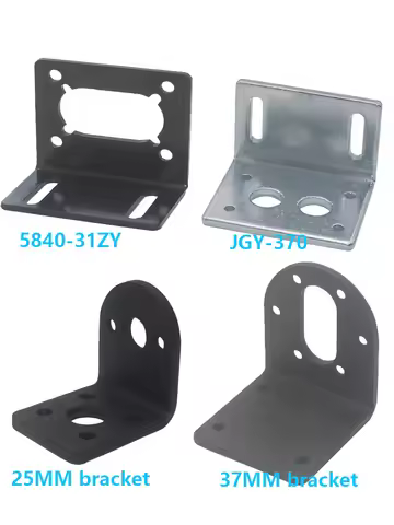 Motor Bracket L Shaped Mounting Metal Base Holder for 5840-31zy JGY-370 37MM Motor 25MM Moto Worm Ge