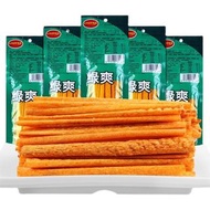 千味源綠爽辣條五毛錢的麻辣棒80后90后兒時懷舊小零食品校園小食買40包送40包