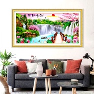 Tranh thêu chữ thập Phong cảnh non nước hữu tình LV3320 - tự thêu