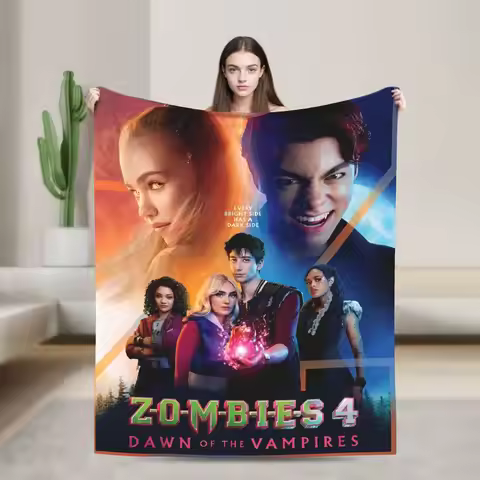 Zombies 4: Dawn of the Vampires Blanket Super Soft Cozy Throw Blankets for Couch 50x60 Inch Multi-si