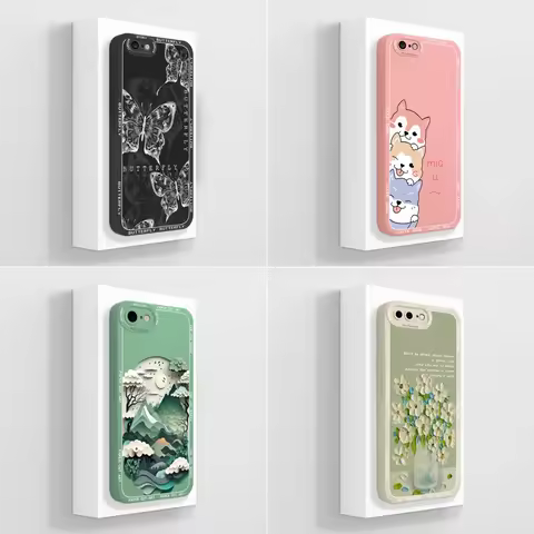 Popular Funda For Apple iPhone 6 6Plus 7 7Plus 8 8Plus Floral Case Silicone Soft Coque For iPhone8Pl