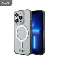 เคสมือถือ BMW M Mag Silver Ring Colored Bumper for iPh0ne 15 Pro/15 Pro Max - Transparent