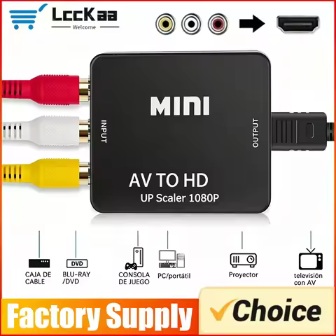 AV RCA To HDMI Converter 1080P AV/CVSB To HDMI-compatible HDTV Switch Audio Video Adapter with USB C