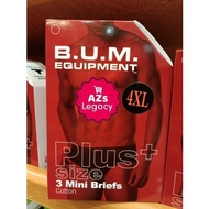 BUM Plus Size Three Mini 100% Cotton Brief (BUM1018MU)