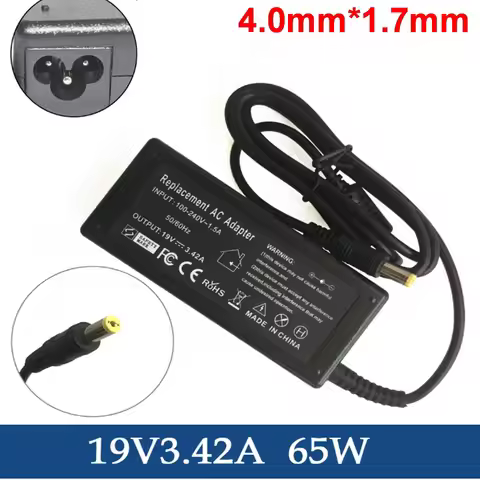 19V 3.42A 4.0*1.7mm Ac Adapter Oplader Voor Hasee Ut43 Ut45 Tu47 Ui43 Ui47 Ui47 Ui45 Ui41r/G/S/B Un4