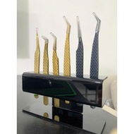Eyelash extension tweezers shelf, 6-compartment tweezer storage shelf