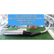 RED LEO EXZOS EXHAUST CUTTING STANDARD HONDA RS150 V1/RS150 V2/RSX150 SAIZ 35-38-54 100% DIJAMIN ORI