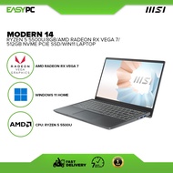 EasyPC | MSI Modern 14 B5M-084PH Ryzen 5 5500U/8GB/AMD Radeon Graphics/512GB NVMe PCIe SSD/Win11 Tra