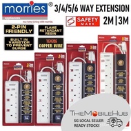 Morries 2M / 3M - 3 / 4 / 5 / 6 Way Power Extension Socket with Surge Protector Power Strip Cord