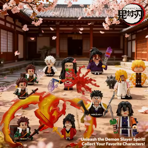 2026 ANIME Demon Slayer Blocks Blind Box WM2998-3008 Action Figures Building Bricks For Children Kid