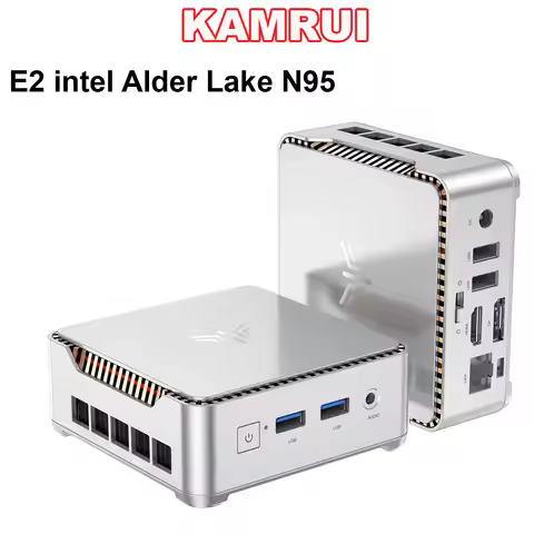 KAMRUI E2 Mini PC 16GB DDR4 512 M.2 SSD Alder Lake N95 up to 3.4GHz HDMI+DP1.4 Dual 4K UHD WiFi5 Hom
