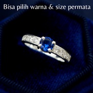 Women's White Gold Engagement Wedding Ring SAN950 W82 – Elegant | 950 Platinum Silver Palladium Opti