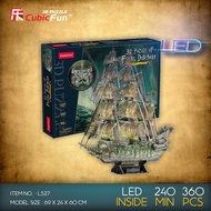 จิ๊กซอว์ 3 มิติ เรือฟลายอิงดัตช์แมน Flying Dutchman LED L527 เรือปีศาจ แบรนด์ Cubicfun ของแท้ 100% ส