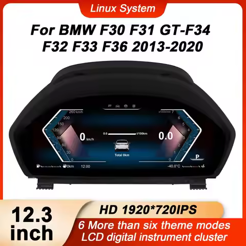 12.3''Digital Instrument Cluster For BMW F30 F31 GT-F34 F32 F33 F36 2013-2020 Speedometer,Odometer,D
