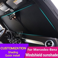 Car Windshield Sunshade for Mercedes-Benz W203 W204 W205 W245 W176 W177 W246 Accessories Front Shading Sun Protection Car Interior Shading Plate