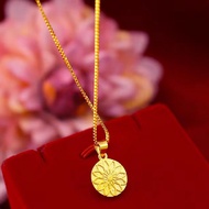 916 Gold Pendant Fu Plate Pendant Hollow Fu Brand Small Round Ford perfect pendant gold 916
