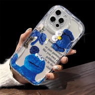 Sesame Street For iPhone 15 Plus Pro Max 14 13 12 11 / Xs Max Xr 7 8 Plus 6 6S Plus wave cream Soft shell anti-fall phone