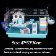 Hamster Cage กรงแฮมเตอร์ กรงหนู กรงกระรอก กรงหนูตะเภา กรงอะคริลิค สัตว์เลี้ยง คุณภาพสูง พื้นที่ใหญ่