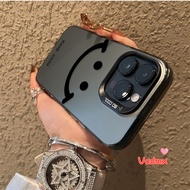 Black Simple Draw Smile Face Phone Case For Realme 12 12X 11 11X C67 4G 5G C55 C53 N53 Note 50 GT5 P