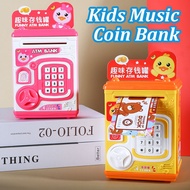 Kids Money Saving Box Password Digital Money Fingerprint Unlock ATM Cartoon Save Money Coin Banks St