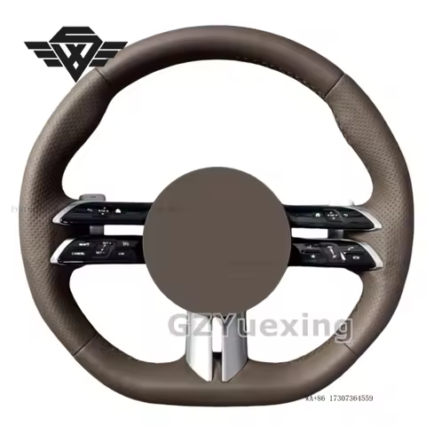 Customized Brown Leather Steering Wheel for Mercedes Benz AMG W223 A45 G63 C63 E63 S63 W213 G500 GLA