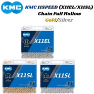 KMC 11Speed (X11EL/X11SL) Chain Full Hollow Gold/Silver