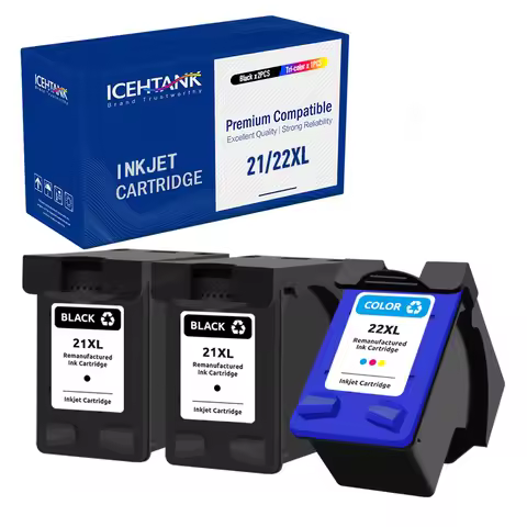 Icehtank For HP 21xl 22xl Ink Cartridge For HP 21 22 Deskjet D2320 D2330 D2345 D2360 D2430 D2445 D24