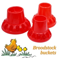 【Ready stock】1 Pc Automatic Chicken Quail Feeder Red Plastic Poultry Feed Bucket 1.5/2.5/3.5kg Chick