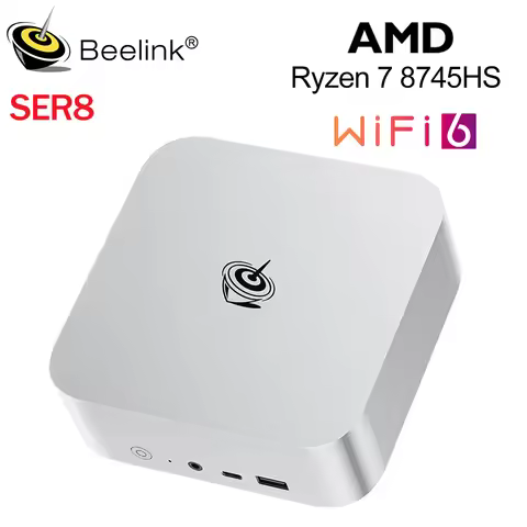 Beelink Mini PC SER8 AMD Ryzen 7 8745HS Desktop Gaming Home Computer 24G 32G DDR5 1T NVME No AI Func