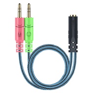 Headphone Splitter for Computer CTIA 3.5mm TRRS Female to Dual TRS Male Mic Audio Jack Y Adapter Hea