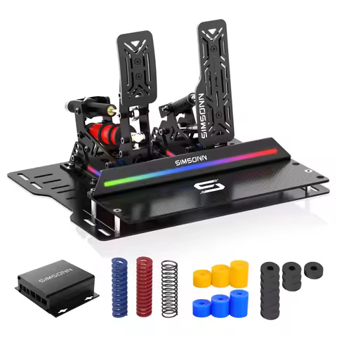 SIMSONN PRO-X P2-H2 Plate Latest Style Racing Simulator Pedals LED Ambient Light Compatible PC For U