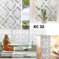 STIKER STICKER KACA Lebar 90 cm PREMIUM SUNBLAST SANBLAST PINTU KAMAR MANDI JENDELA RUMAH 3D HOLOGRA