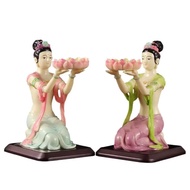 Fairy offering light butter lotus Buddha lamps holder offering Buddhist candle holder candlestick w