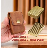 Dupont Ligne 1 and Ligne 2 Lighter Leather Case, handmade genuine cowhide
